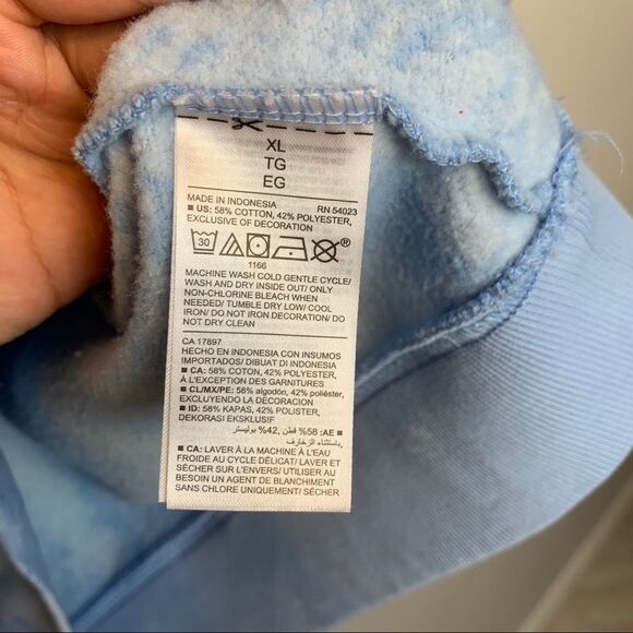 Old Navy Pullover Sweater Blue FUN Tie Dye size XL - Picture 5 of 7